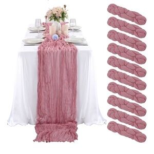 Elegant Mauve Table Runner Set